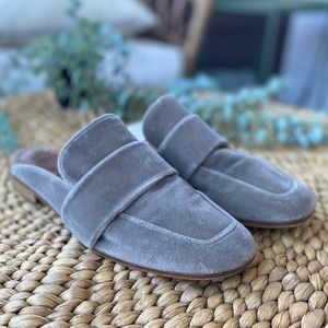 Free People velvet slide loafers